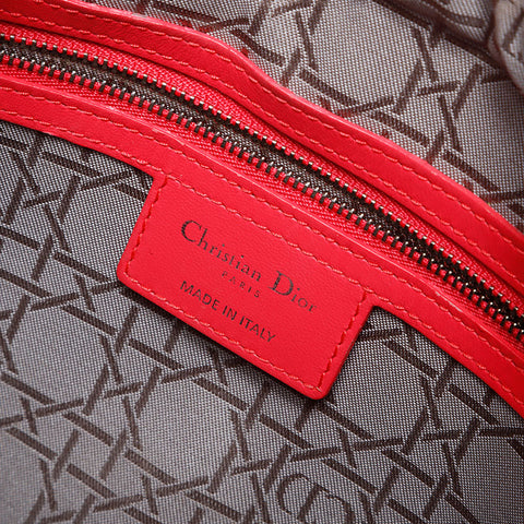 Christian Dior 2way Lambskin Lady Large Handbag pink WS21933