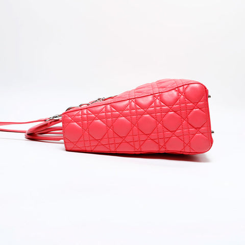 Christian Dior 2way Lambskin Lady Large Handbag pink WS21933