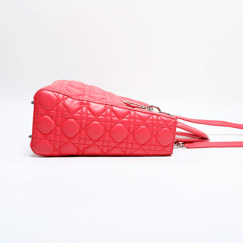 Christian Dior 2way Lambskin Lady Large Handbag pink WS21933