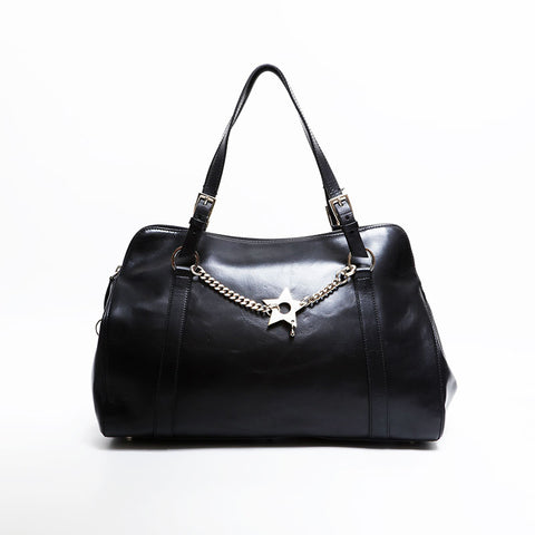 Christian Dior Leather Star Tote Bag black WS21934