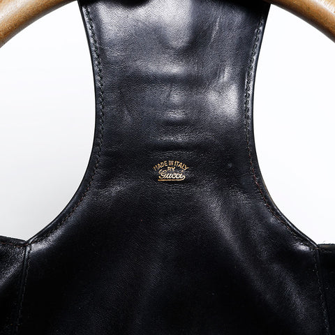 GUCCI Suede leather Handbag black WS21935