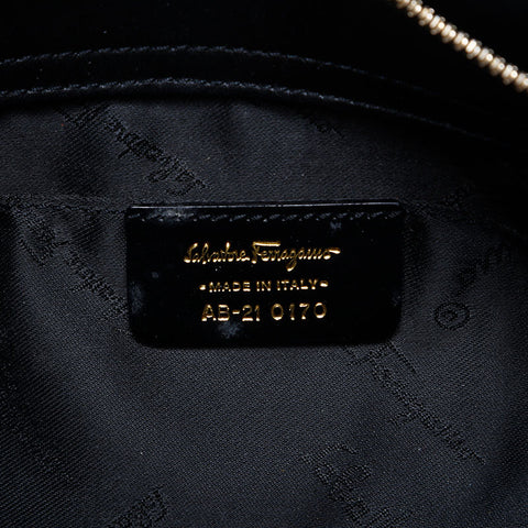 Salvatore Ferragamo Leather Gancini Shoulder Bag black WS21937