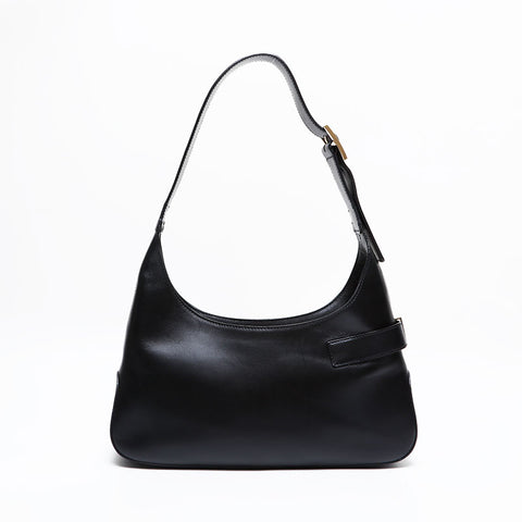 Salvatore Ferragamo Leather Gancini Shoulder Bag black WS21937