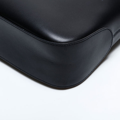Salvatore Ferragamo Leather Gancini Shoulder Bag black WS21937