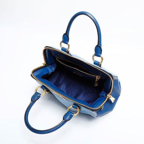 Miu Miu Leather 2way Handbag blue WS21938