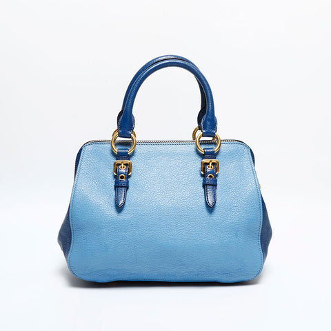 Miu Miu Leather 2way Handbag blue WS21938