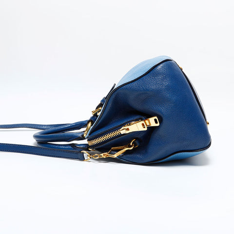Miu Miu Leather 2way Handbag blue WS21938