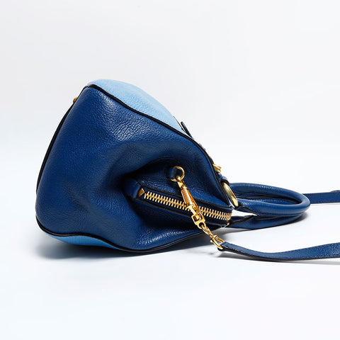 Miu Miu Leather 2way Handbag blue WS21938