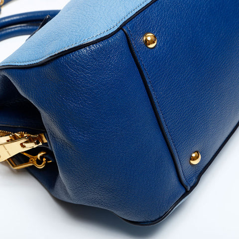 Miu Miu Leather 2way Handbag blue WS21938
