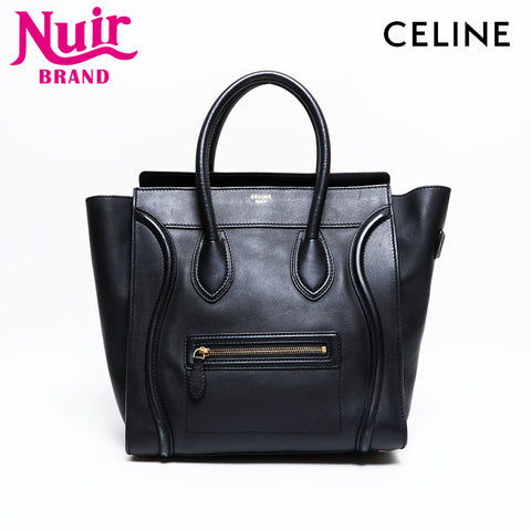 CELINE Luggage Leather Handbag black WS21939