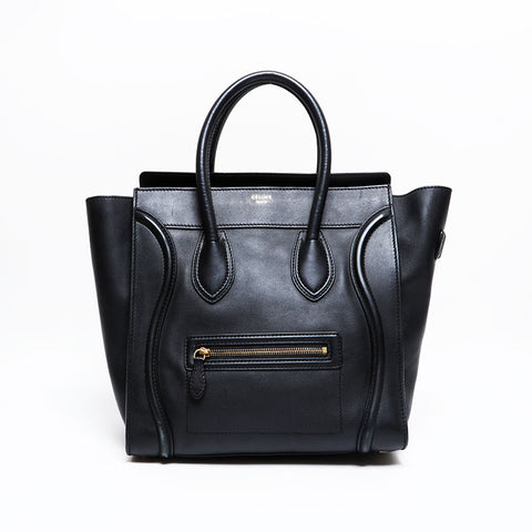 CELINE Luggage Leather Handbag black WS21939