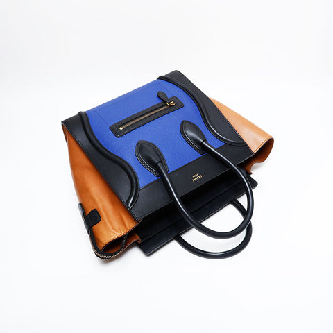 CELINE Phantom Leather Luggage Handbag multicolor WS21941