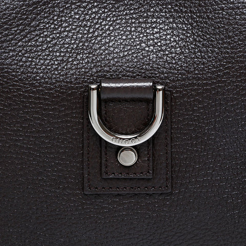 GUCCI Leather Abbey Hobo Shoulder Bag Brown WS21942