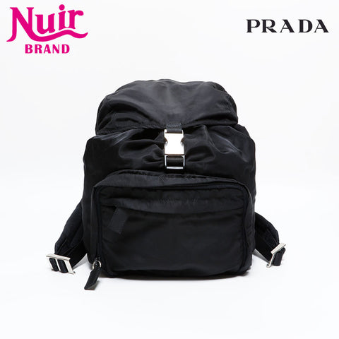 PRADA Nylon Small Backpack Â· Daypack black WS21945