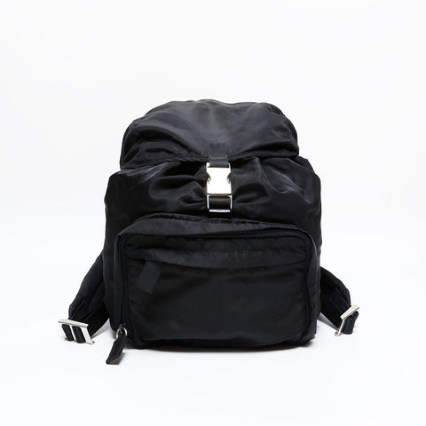 PRADA Nylon Small Backpack Â· Daypack black WS21945