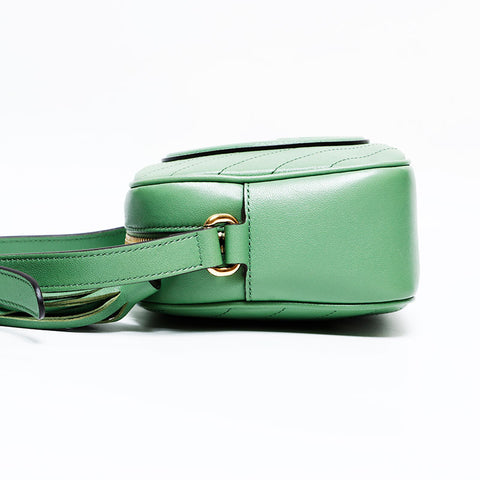 GUCCI Leather Blondie Tassel Camera Shoulder Bag green WS21949