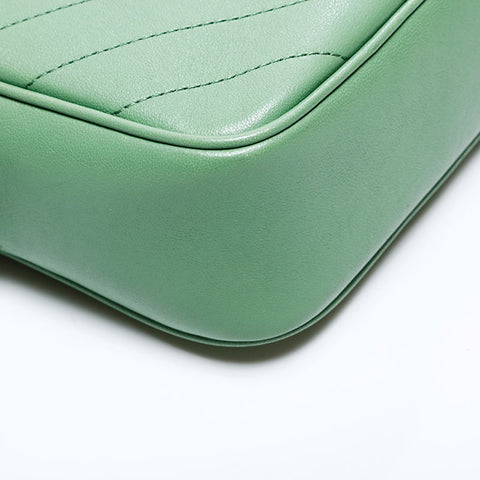 GUCCI Leather Blondie Tassel Camera Shoulder Bag green WS21949