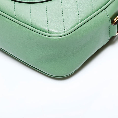 GUCCI Leather Blondie Tassel Camera Shoulder Bag green WS21949
