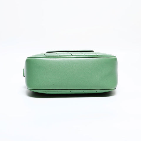 GUCCI Leather Blondie Tassel Camera Shoulder Bag green WS21949