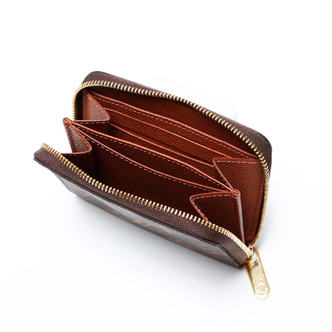 LOUIS VUITTON Monogram Zippy Coin Purse Coin case Brown WS21950