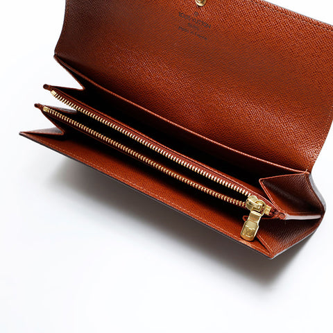 LOUIS VUITTON 2006 Monogram Portefeuille Sarah Purse Brown WS21951
