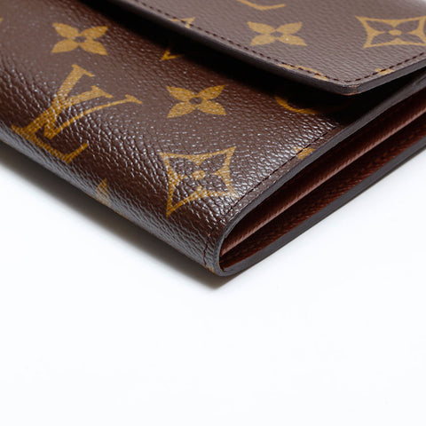 LOUIS VUITTON 2006 Monogram Portefeuille Sarah Purse Brown WS21951