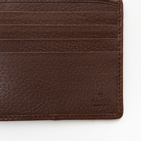 GUCCI Jumbo GG Canvas Compact Bifold Wallet Brown WS21953