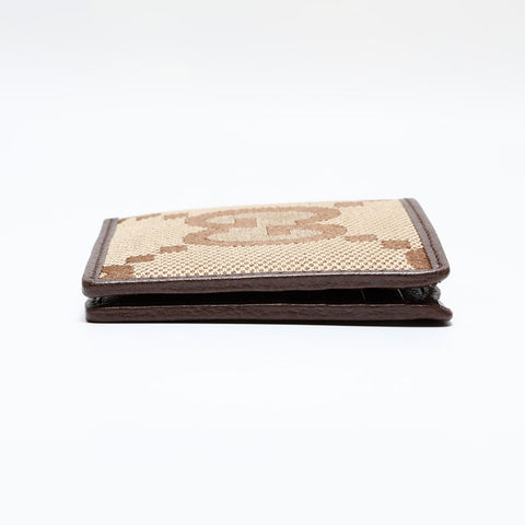 GUCCI Jumbo GG Canvas Compact Bifold Wallet Brown WS21953