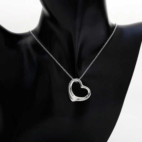 Tiffany＆Co。开放心大925项项链银WS21956