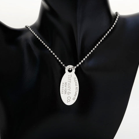 ティファニー TIFFANY&Co. リターントゥ プレート 925 ボールチェーン ネックレス シルバー WS21960