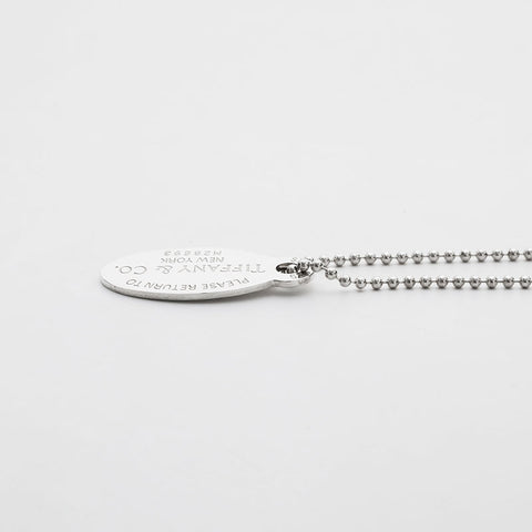 ティファニー TIFFANY&Co. リターントゥ プレート 925 ボールチェーン ネックレス シルバー WS21960