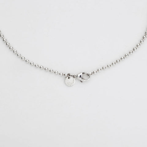 TIFFANY&Co. Return to Plate 925 Ball Chain Necklace Silver WS21960
