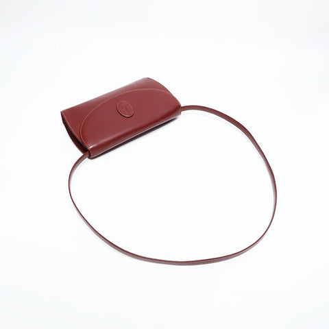 CARTIER Leather Must Do Shoulder Bag Brown WS21963