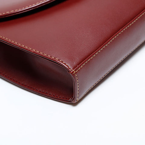 CARTIER Leather Must Do Shoulder Bag Brown WS21963