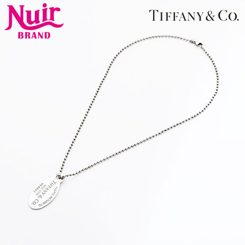 TIFFANY&Co. Return to Plate 925 Ball Chain Necklace Silver WS21964