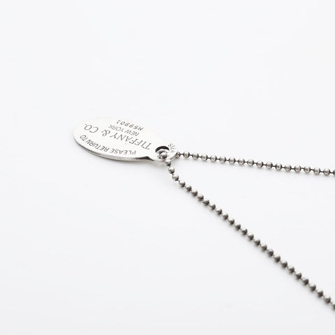 TIFFANY&Co. Return to Plate 925 Ball Chain Necklace Silver WS21964