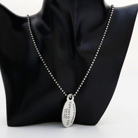 TIFFANY&Co. Return to Oval 925 Ball Chain Necklace Silver WS21967
