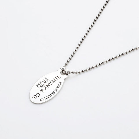 TIFFANY&Co. Return to Oval 925 Ball Chain Necklace Silver WS21967