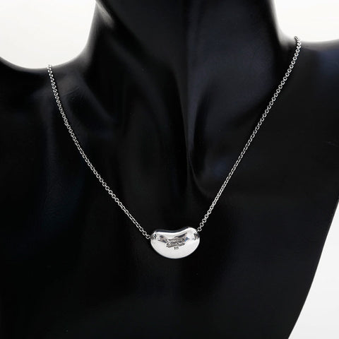 TIFFANY&Co. Bean Design Large 925 Necklace Silver WS21970
