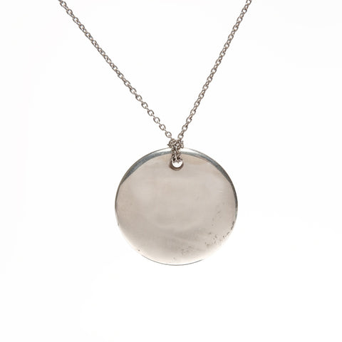 TIFFANY&Co. Round Plate 925 Necklace Silver WS21972