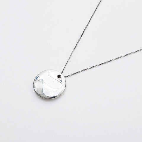 TIFFANY&Co. Round Plate 925 Necklace Silver WS21972