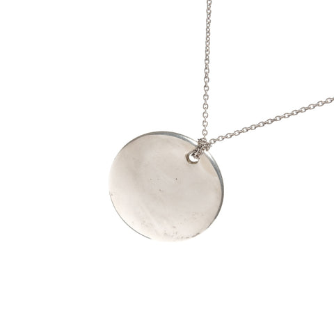 TIFFANY&Co. Round Plate 925 Necklace Silver WS21972