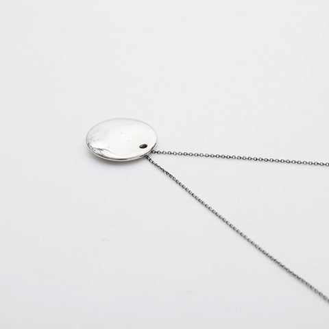 TIFFANY&Co. Round Plate 925 Necklace Silver WS21972