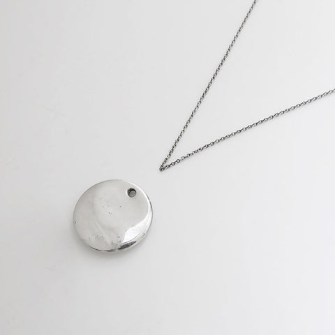 TIFFANY&Co. Round Plate 925 Necklace Silver WS21972