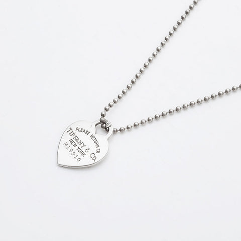 TIFFANY&Co. Return to Heart 925 Ball Chain Necklace Silver WS21973
