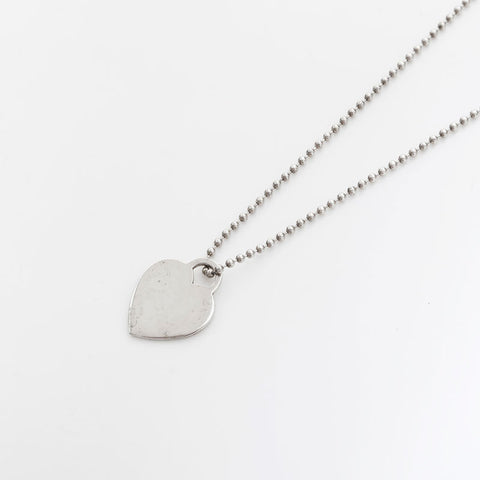 TIFFANY&Co. Return to Heart 925 Ball Chain Necklace Silver WS21973
