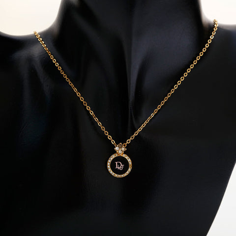 Christian Dior logo Necklace gold WS21976