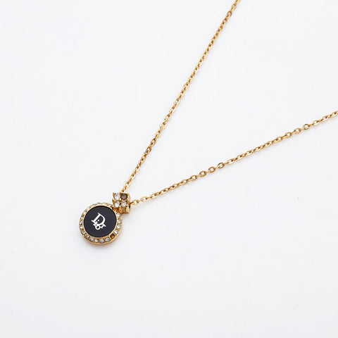 Christian Dior logo Necklace gold WS21976