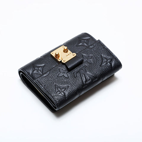 ルイ・ヴィトン LOUIS VUITTON モノグラム ポルトフォイユ メティス コンパクト 三つ折り財布 ブラック WS21977
