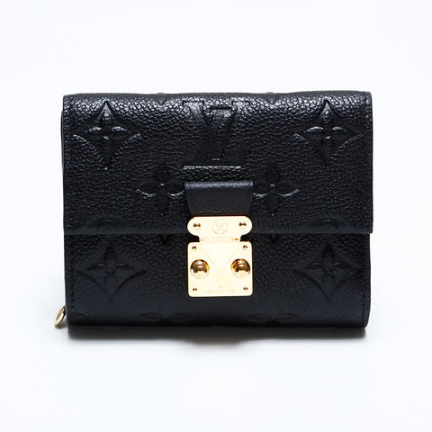 ルイ・ヴィトン LOUIS VUITTON モノグラム ポルトフォイユ メティス コンパクト 三つ折り財布 ブラック WS21977